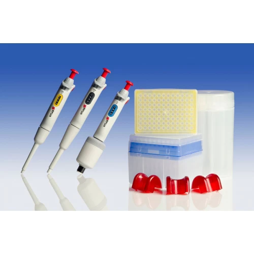 Mikropipet Seti, 2 – 20 μl / 20 – 200 μl / 100 – 1000 μl Pipetler,
Askıları ve Kutulu Uçları ile Komple